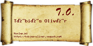 Tóbiás Olivér névjegykártya