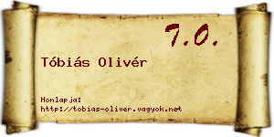 Tóbiás Olivér névjegykártya