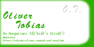 oliver tobias business card